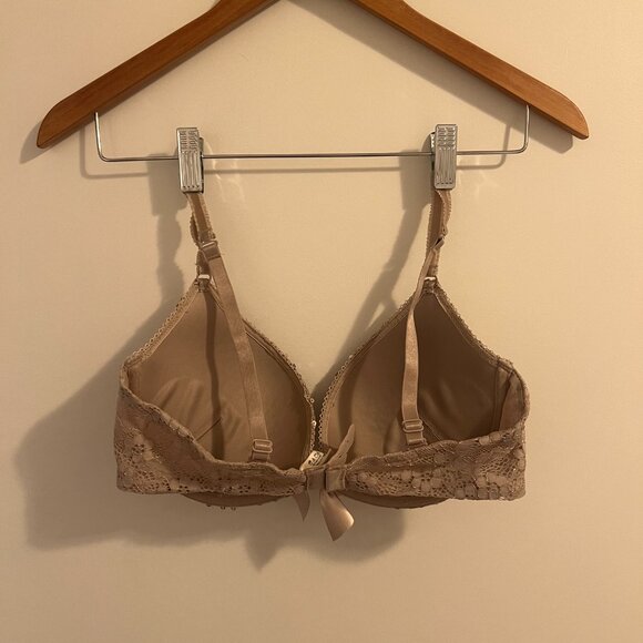 Sequin Pushup Bra, Aerie Emma, 34 D, Satin Bow - Picture 2 of 4